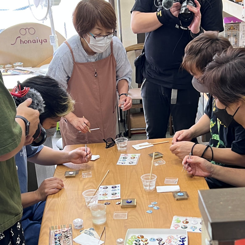 七宝焼き体験フリット法6