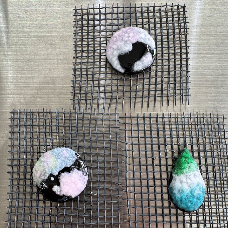 七宝焼き体験カット銀箔法８